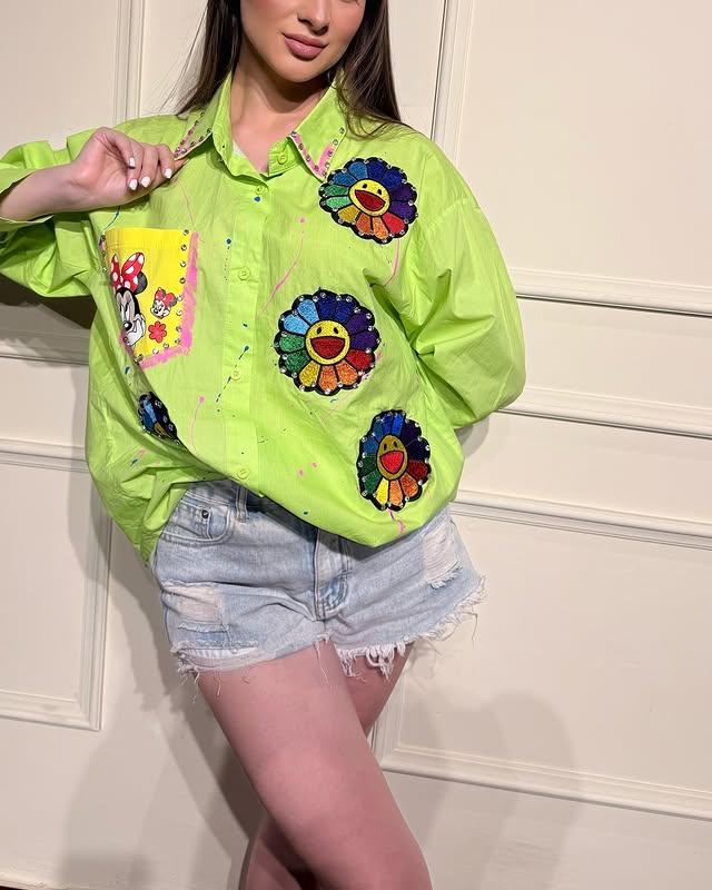 The Neon "Smiley" Pop Shirt