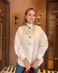 The Victorian Jewel Ruffle Shirt