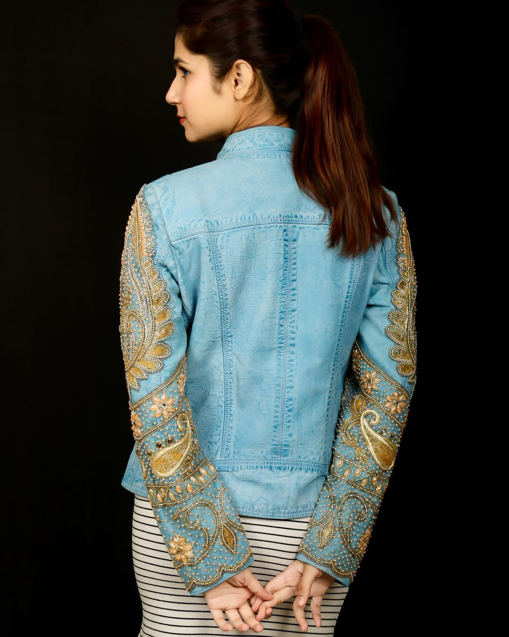 Azure Baroque Zardozi Jacket