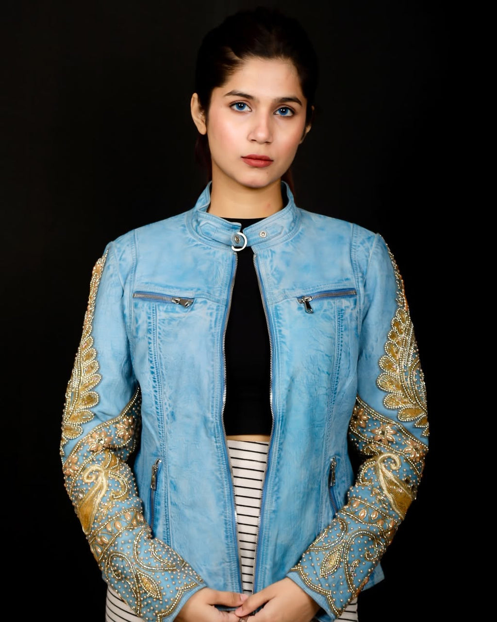 Azure Baroque Zardozi Jacket