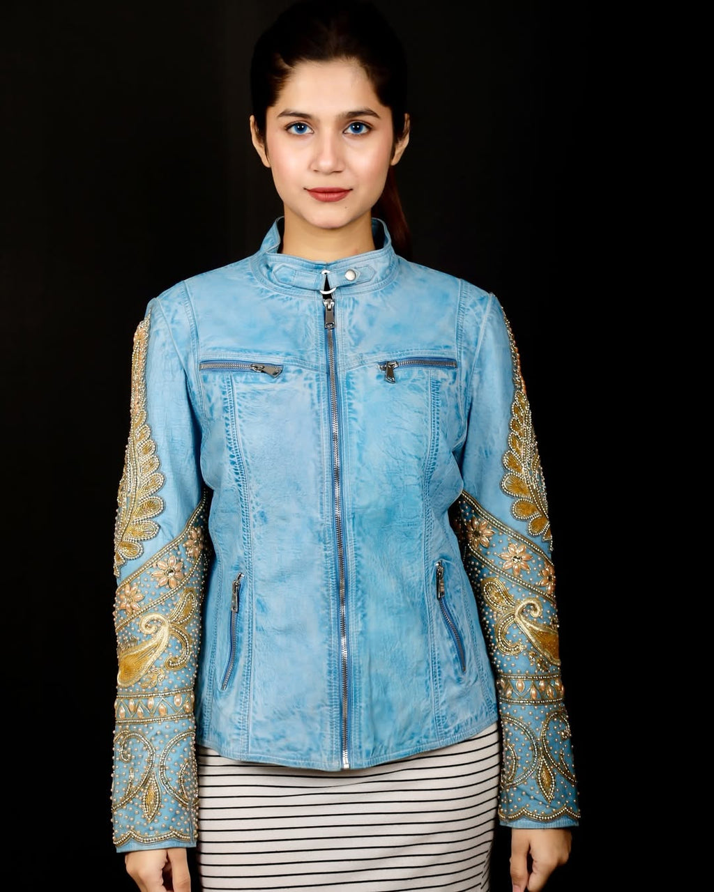 Azure Baroque Zardozi Jacket