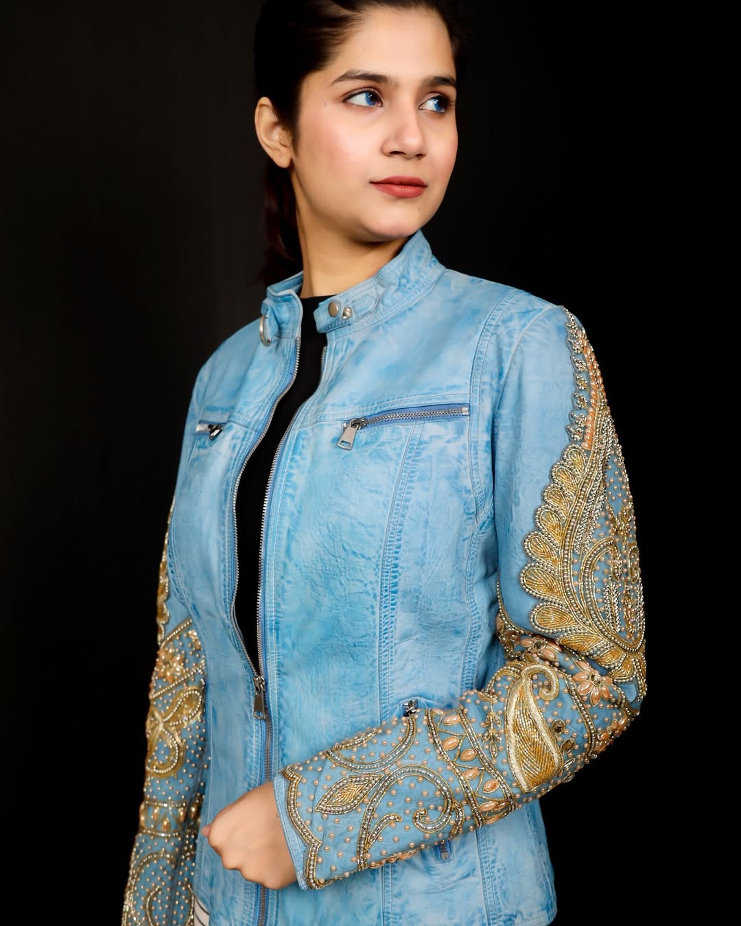Azure Baroque Zardozi Jacket