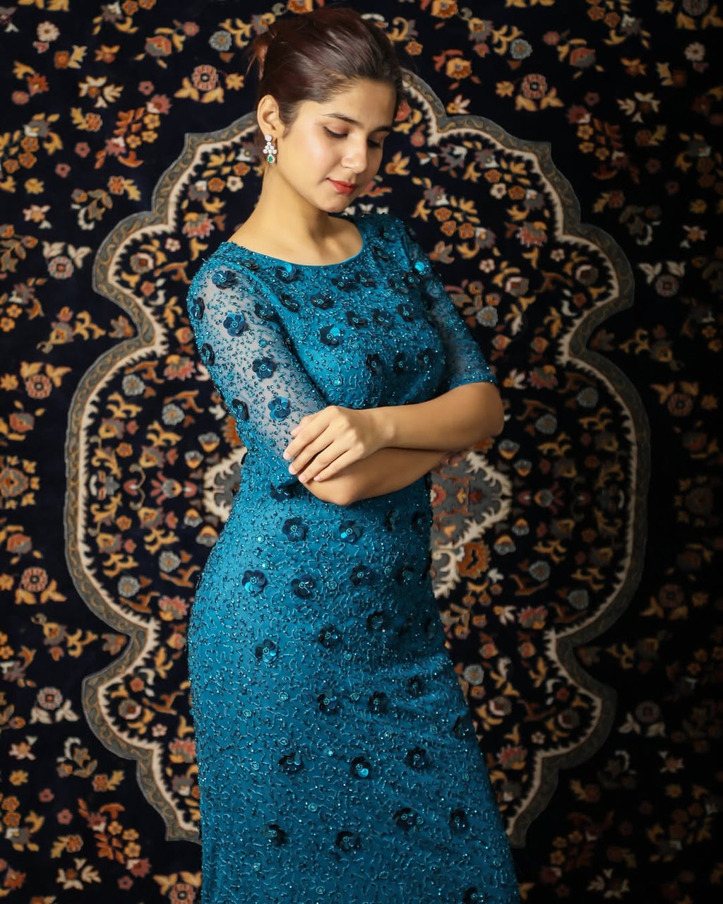 Midnight Column Gown