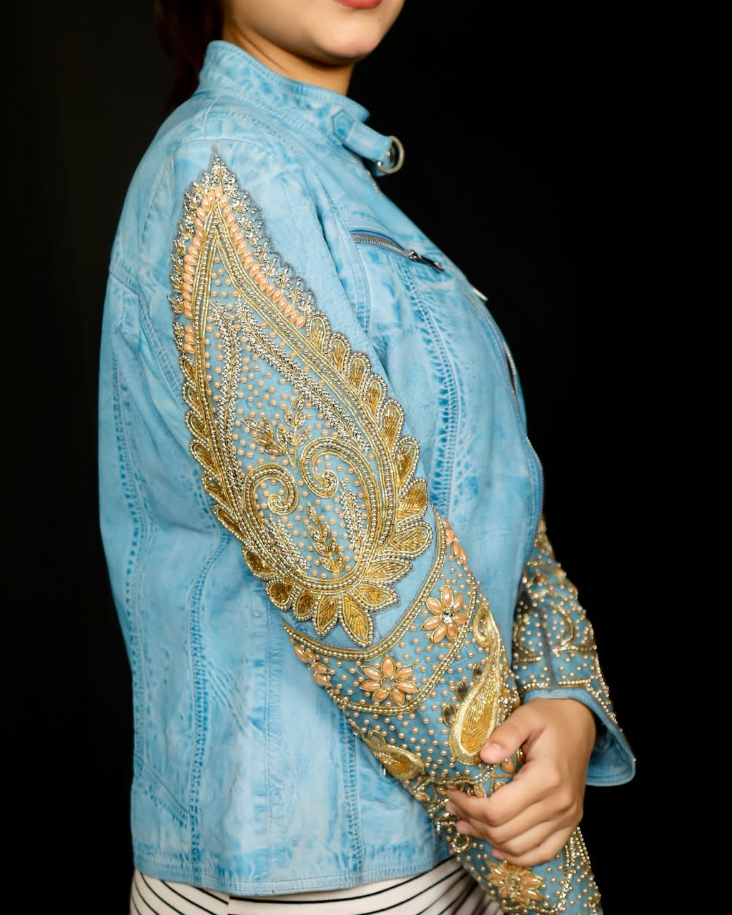 Azure Baroque Zardozi Jacket