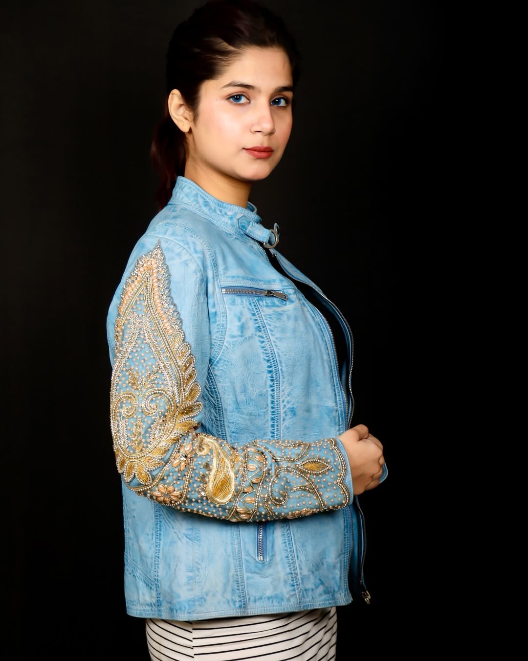 Azure Baroque Zardozi Jacket