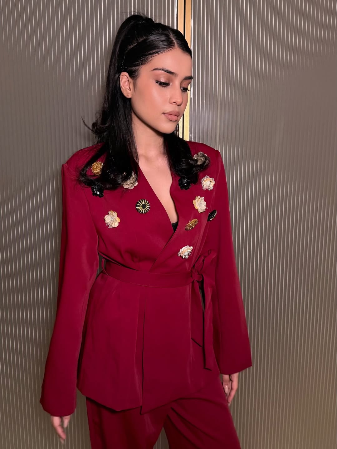 Crimson Heritage Embellished Suit