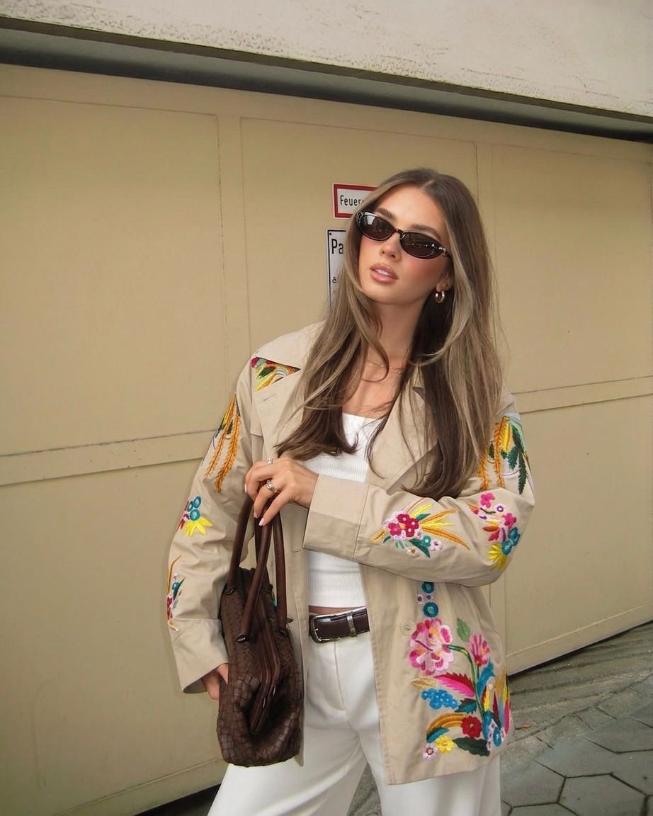 Ivory Bloom Embroidered Jacket